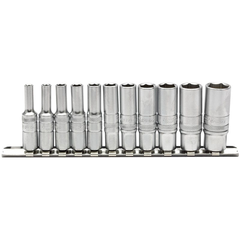 1/4" Doppenrail lang INCH, 11dlg-Draper Tools-MZS Gereedschap