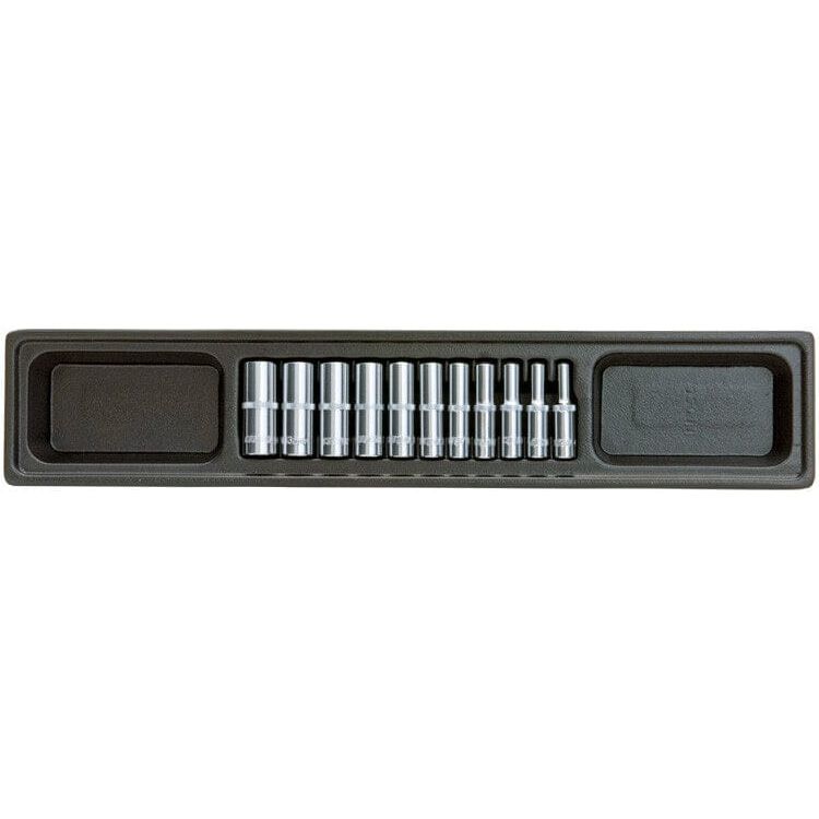 1/4" Doppenset lang 12-kant, 11dlg, S-module-0
