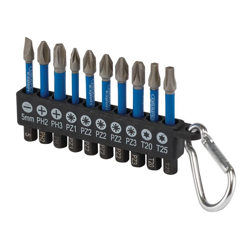 1/4" Slagbitset 50mm, 10dlg Draper Tools D04933