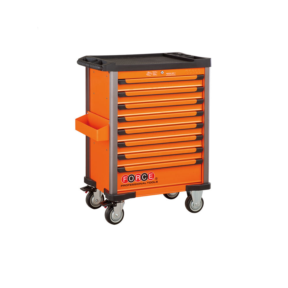 Praktische Oranje Gereedschapswagen met 8 lades