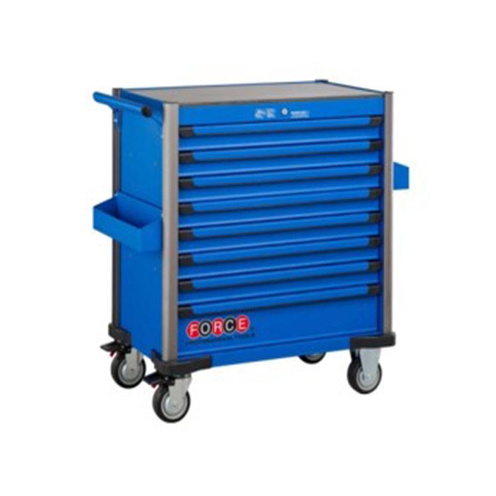 Blauwe Jumbo Gereedschapswagen 8-lades met 607-delig gereedschap (EVA)