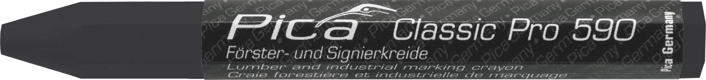 Pica Classic 590/46 Markeerkrijt PRO zwart - 12 krijtjes