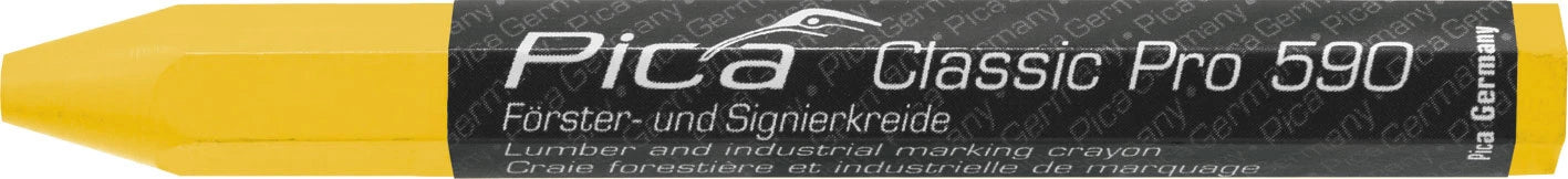 Pica Classic 590/44 Markeerkrijt PRO geel - 12 krijtjes