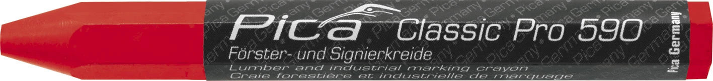 Pica Classic 590/40 Markeerkrijt PRO rood - 12 krijtjes