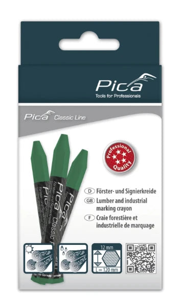 Pica Classic 590/36 Markeerkrijt PRO groen - 12 krijtjes