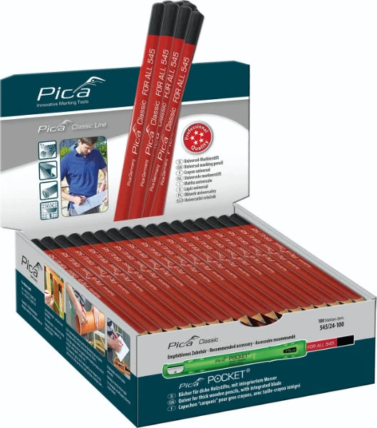Pica Classic 545/24 Potlood Universeel grafiet 23 cm - 100 stuks (display)