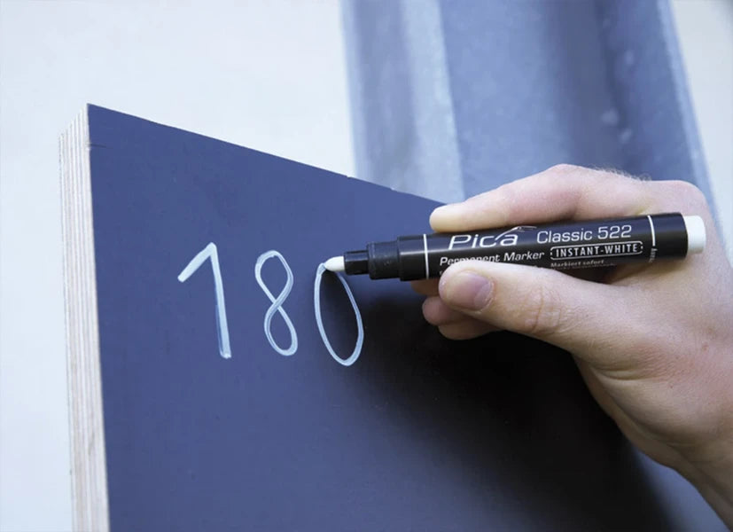Pica Classic 522/52 Permanent Marker wit - conische punt (10 stuks)