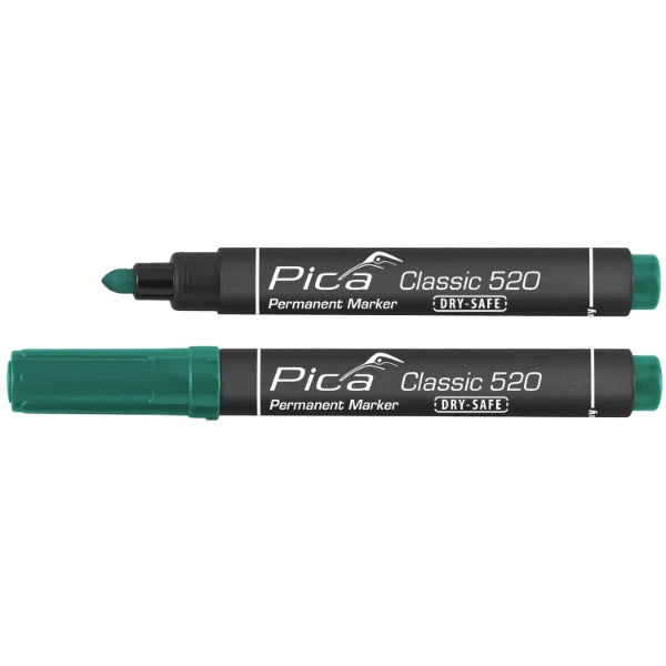 Pica Classic 520/36 Permanent Marker groen - conische punt (10 stuks)