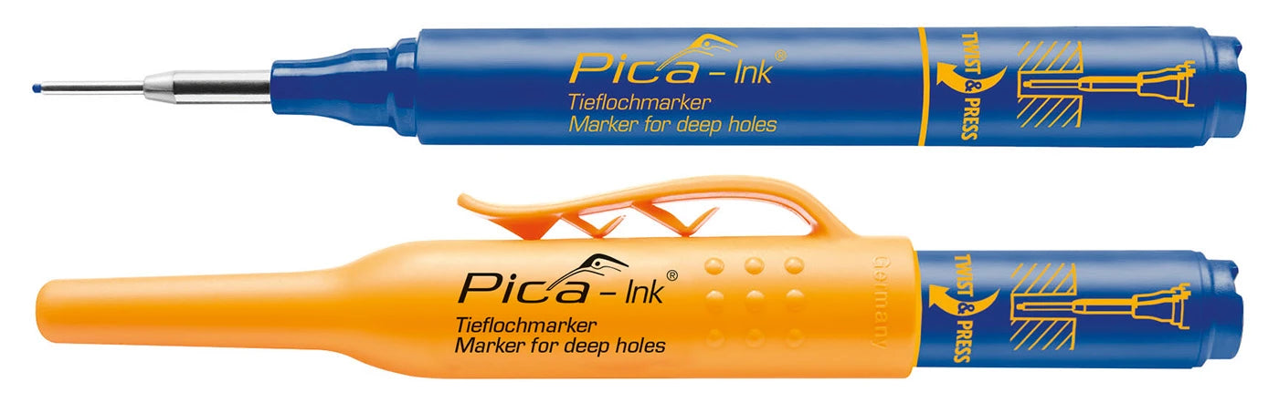 Pica Ink 150/41 Markeerstift voor diepe gaten blauw (blister)