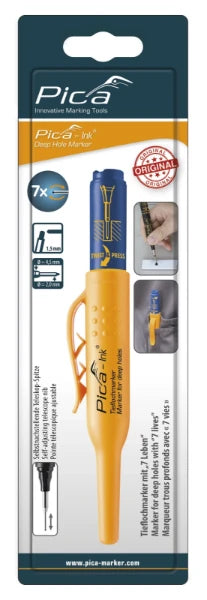 Pica Ink 150/41 Markeerstift voor diepe gaten blauw (blister)