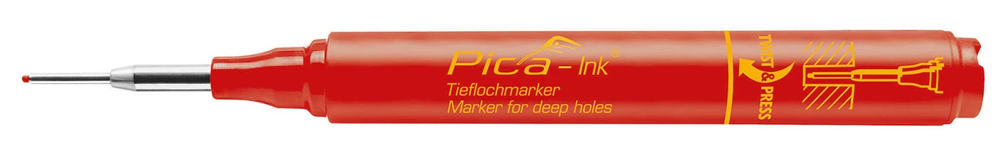 Pica Ink 150/40 Markeerstift voor diepe gaten rood (blister)
