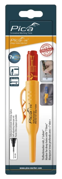 Pica Ink 150/40 Markeerstift voor diepe gaten rood (blister)