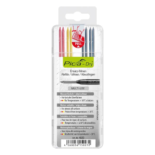 Pica Dry 4020 Navulling multikleur - 8 staafjes (blister)
