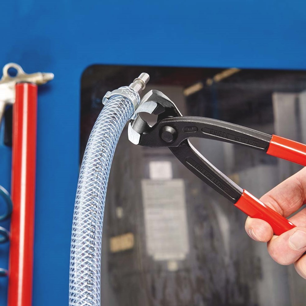 KNIPEX 10 98 I220 Oorklemtang met kunststof bekleed zwart geatramenteerd 220 mm-3