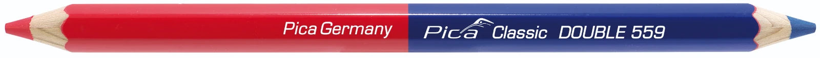 Pica Classic 559 Markeerpotlood DOUBLE rood/blauw 18 cm - 50 stuks