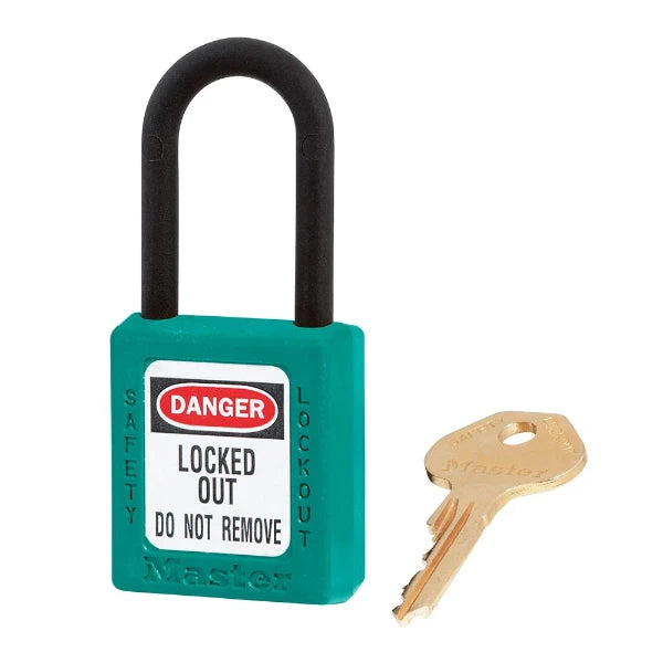 Zenex hangslot Teal, verschillende sleutels,