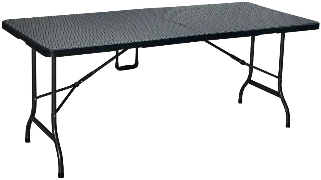 ERRO Vouwtafel 180cm zwart - wickerlook