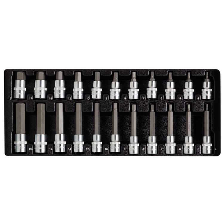 1/2" Doppenset inbus, kort+lang, 22dlg, M - moduleDeltachMZS Gereedschap