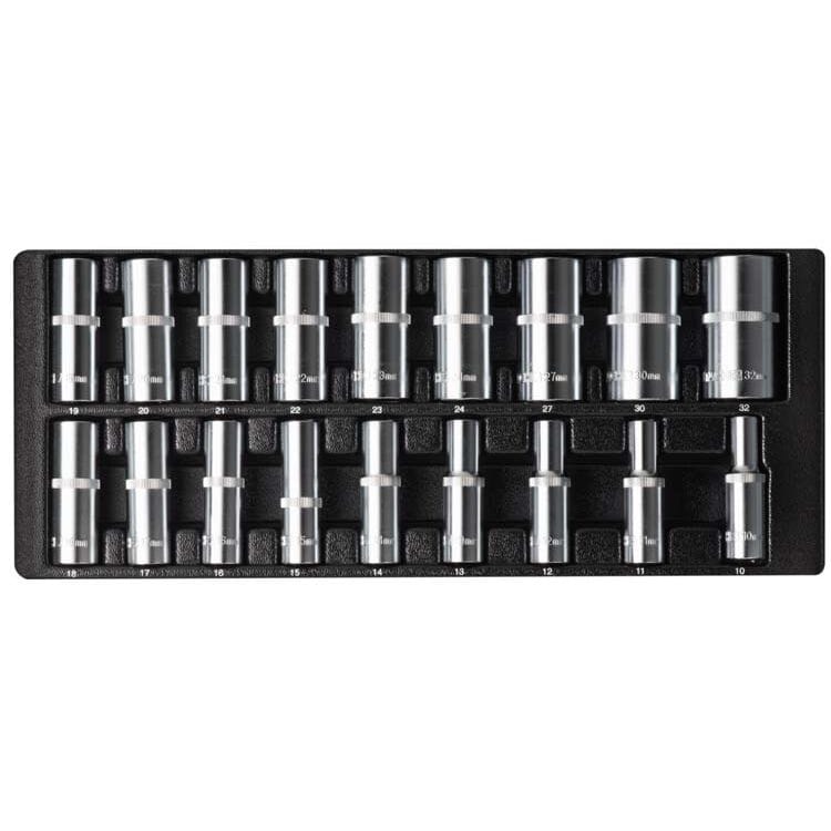 1/2" Doppenset lang, 18dlg, M - moduleDeltachMZS Gereedschap