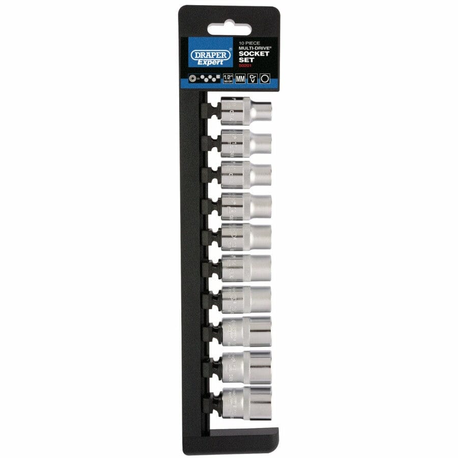 1/2" Doppenset Multi - Drive, 10dlgDraper ToolsMZS Gereedschap