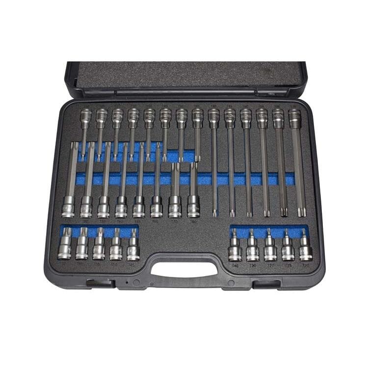 1/2" Doppenset torx in koffer, 32dlgDeltachMZS Gereedschap