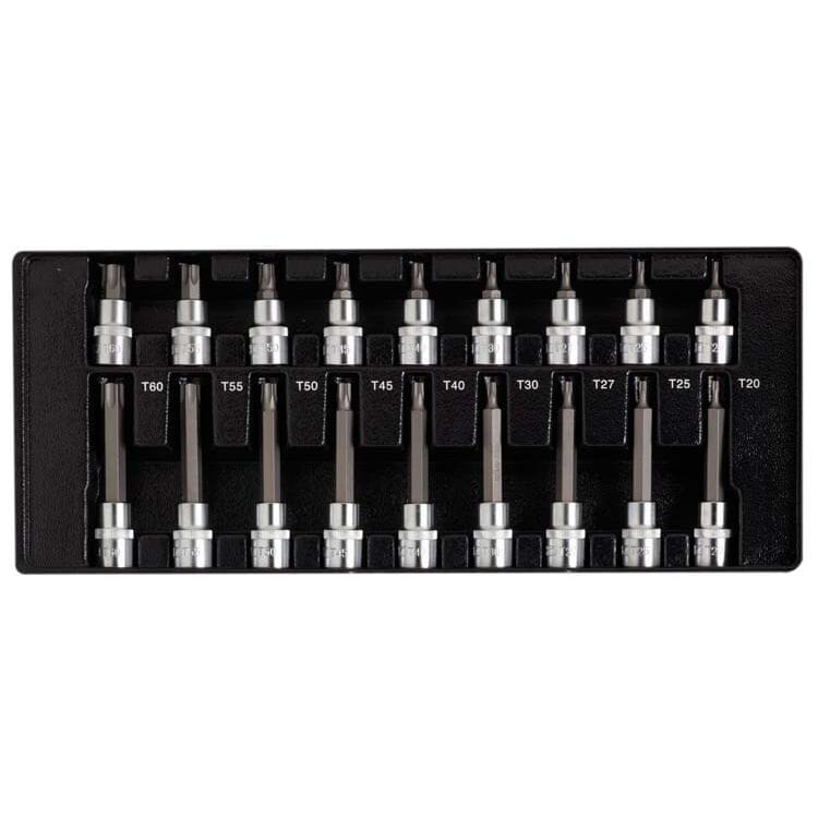 1/2" Doppenset torx, kort+lang, 18dlg, M - moduleDeltachMZS Gereedschap