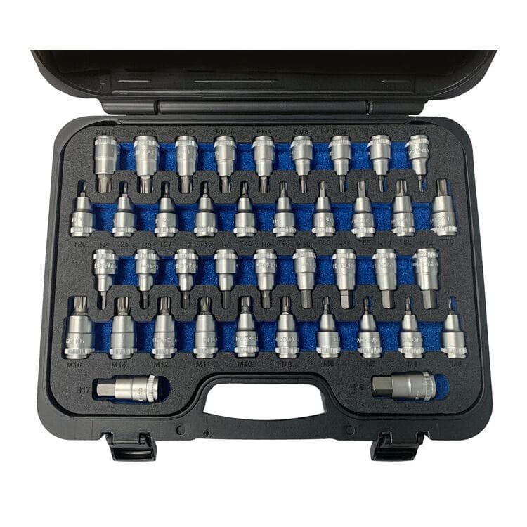 1/2" Doppenset torx/inbus/veeltand/ribe, 40dlgDeltachMZS Gereedschap