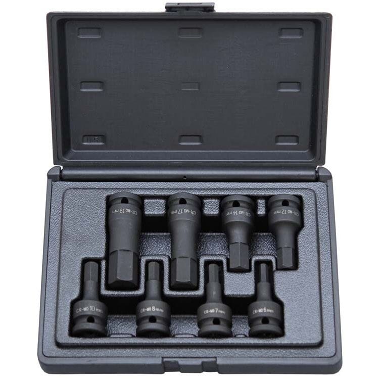 1/2" Krachtdoppenset inbus, 8dlgSteiner AirtoolsMZS Gereedschap