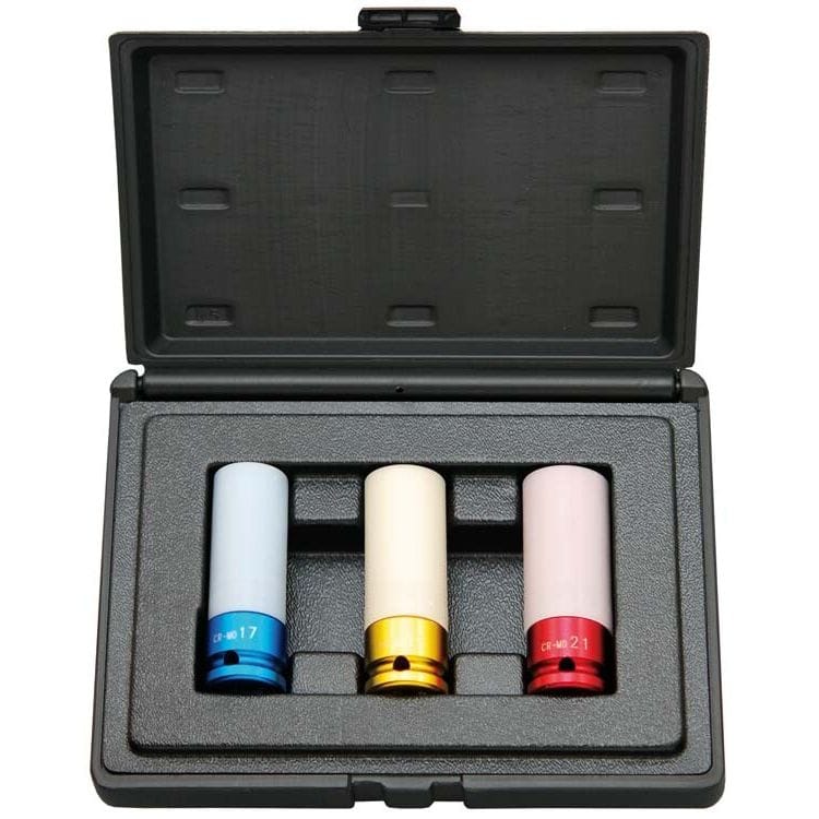 1/2" Krachtdoppenset, lang dunwandig, 3dlgSteiner AirtoolsMZS Gereedschap