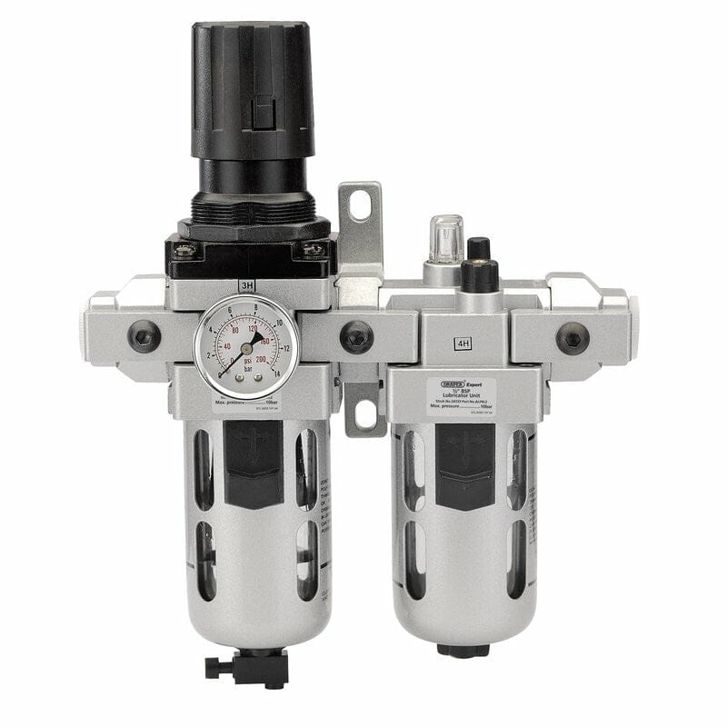 1/2" Luchtverzorgingsunit (incl manometer)Draper ToolsMZS Gereedschap