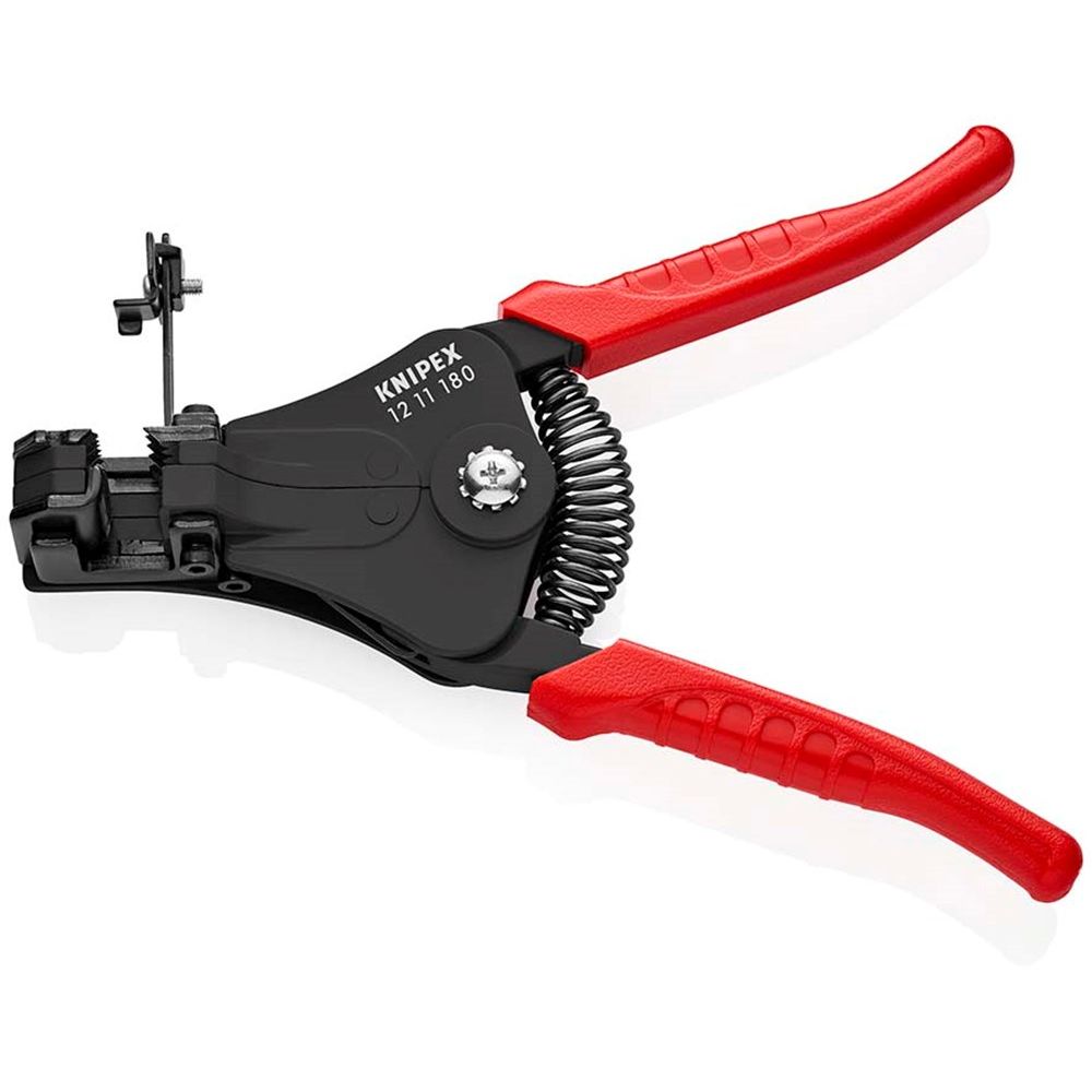 KNIPEX 12 11 180 Afstriptang met precisie geslepen messen met kunststof bekleed zwart gelakt 180 mm-0