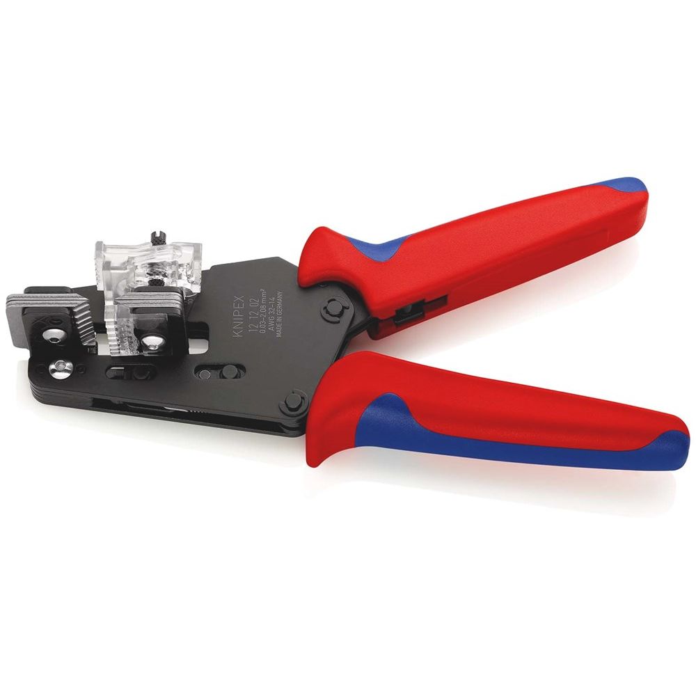 KNIPEX 12 12 02 Precisie afstriptang met precisie geslepen messen met meer-componentengrepen gebruin-0