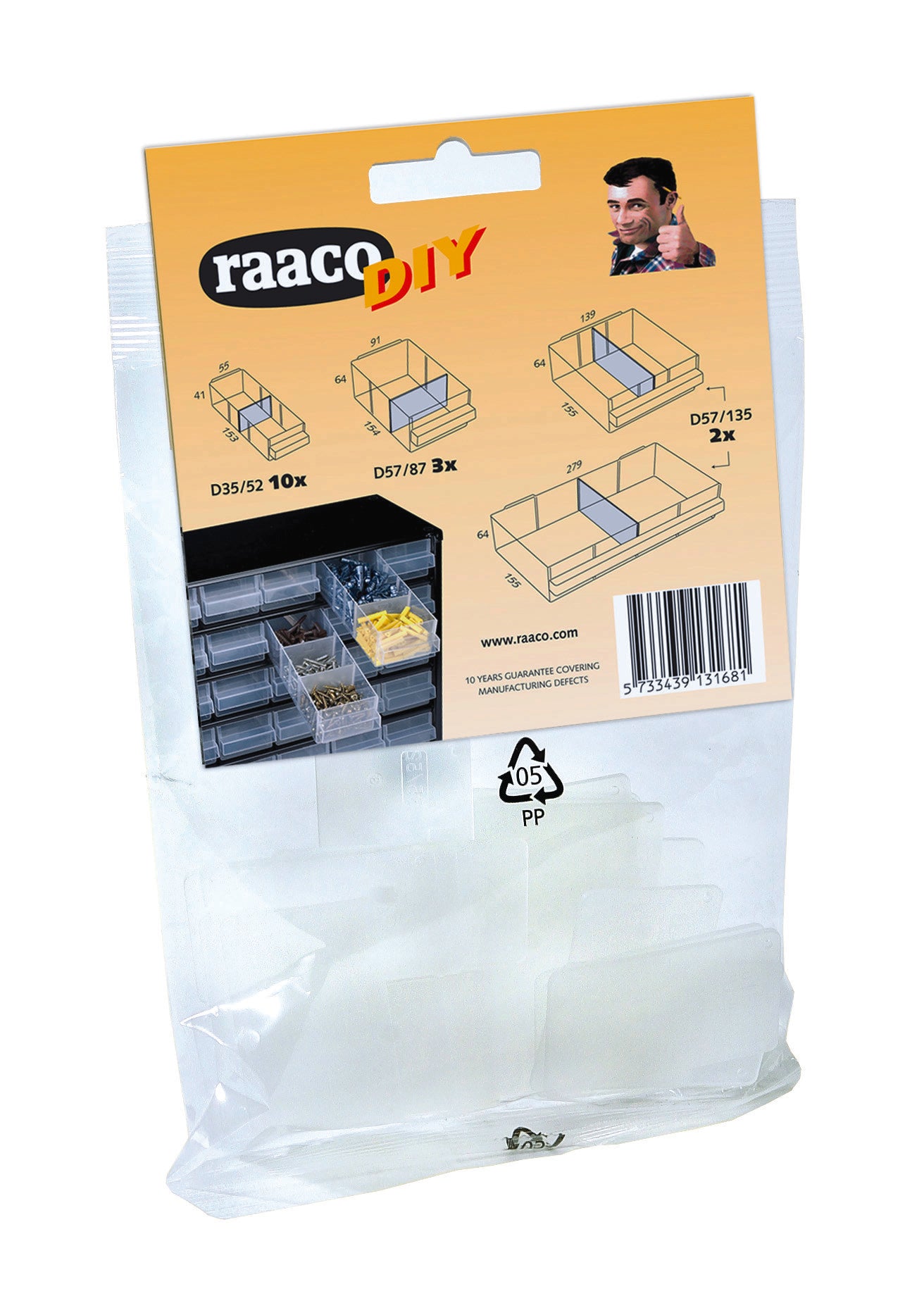 Raaco Tussenschotjes DIY diverse maten (15 stuks)