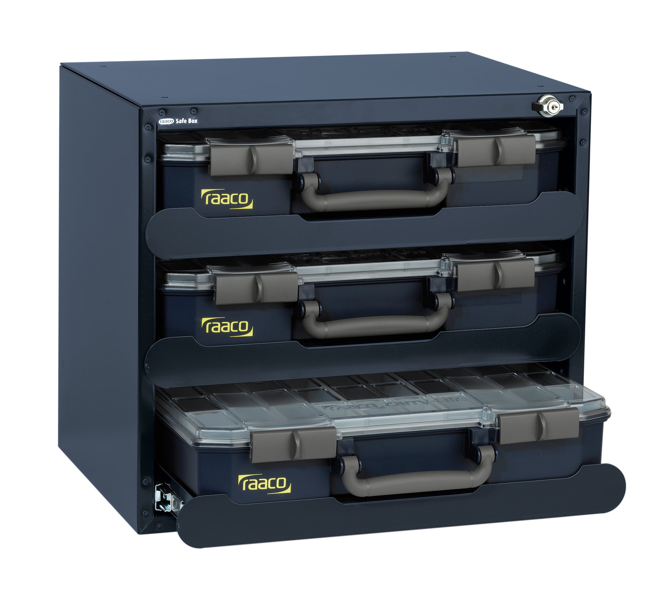 Raaco Assortimentsdoos SafeBox met 3x CarryLite 80x3