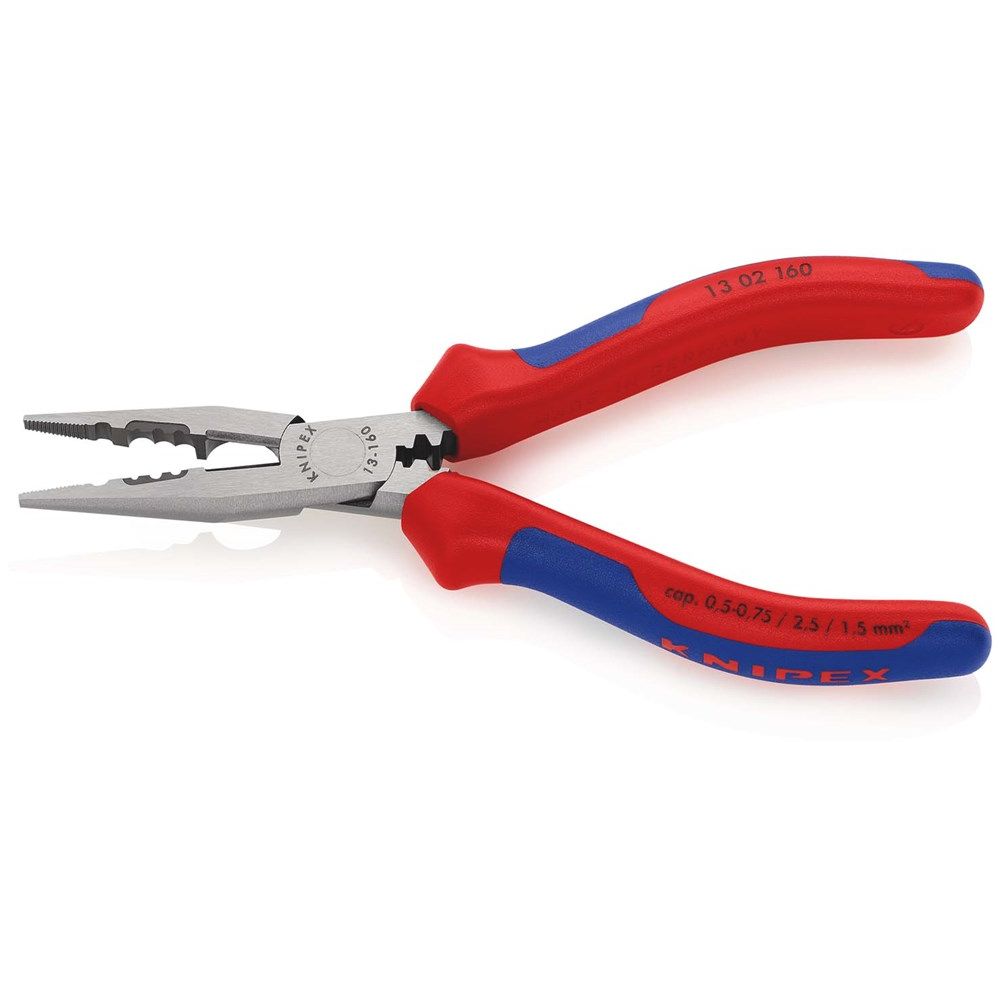 KNIPEX 13 02 160 Bedradingstang met meer-componentengrepen zwart geatramenteerd 160 mm-2