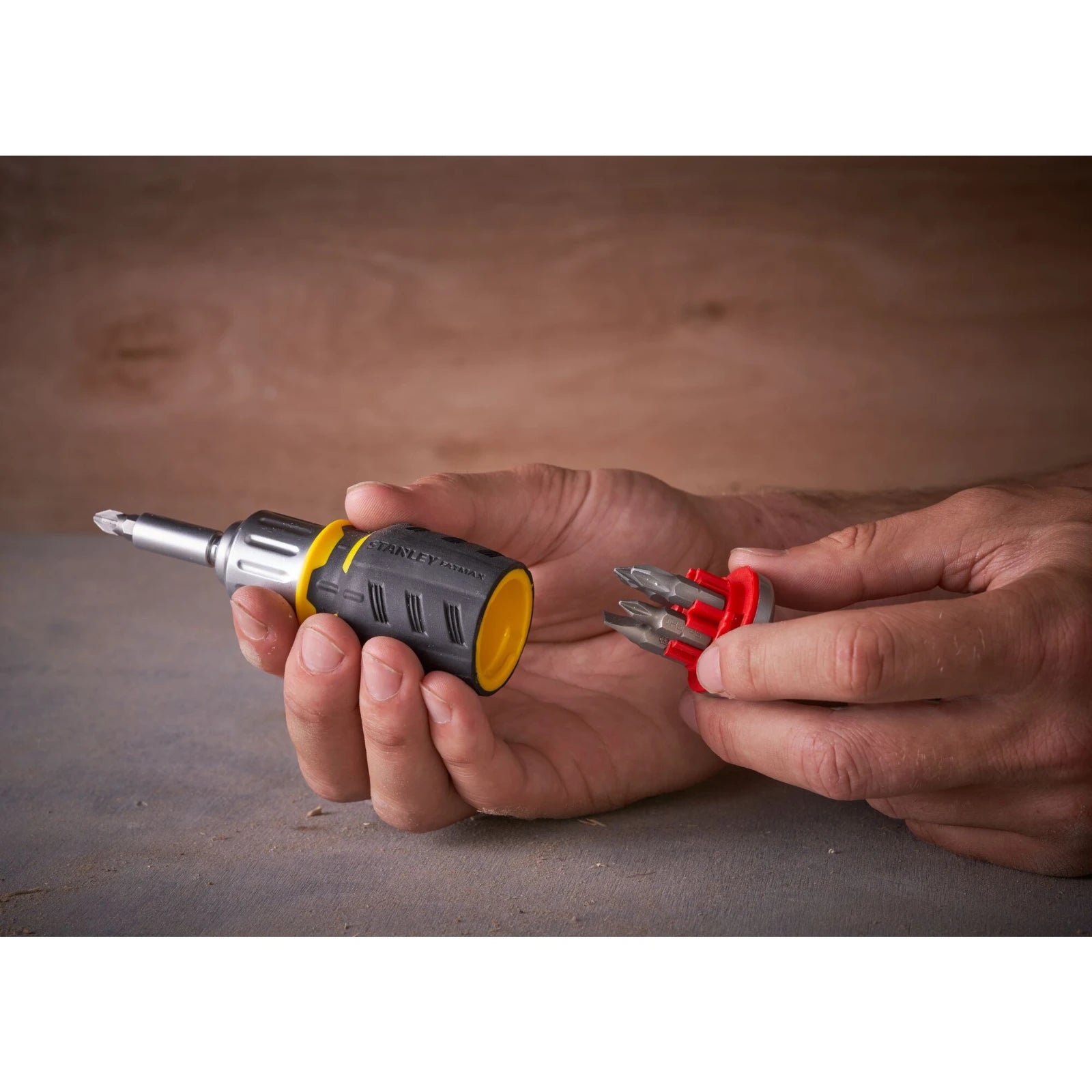 Stanley FatMax Ratelschroevendraaier Stubby (incl. 6 bits)