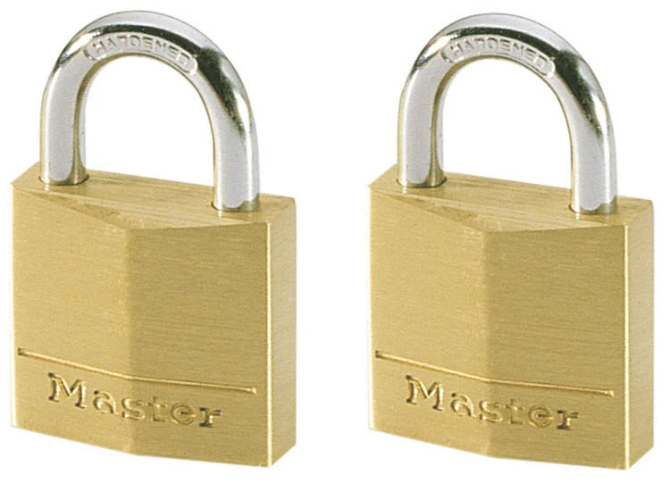 MasterLock Hangslot 30mm goud - massief messing (2 stuks)