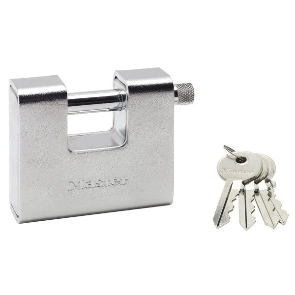 MasterLock Hangslot 80mm gehard staal - rechthoekig