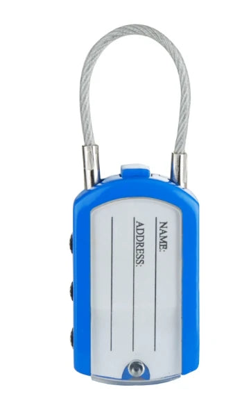 MasterLock Hangslot met adreslabel en stalen kabel 10cm
