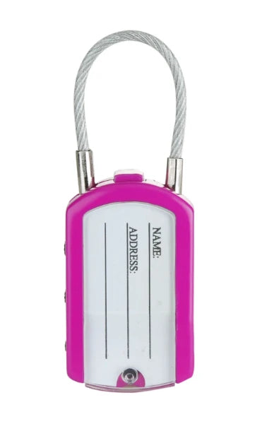 MasterLock Hangslot met adreslabel en stalen kabel 10cm