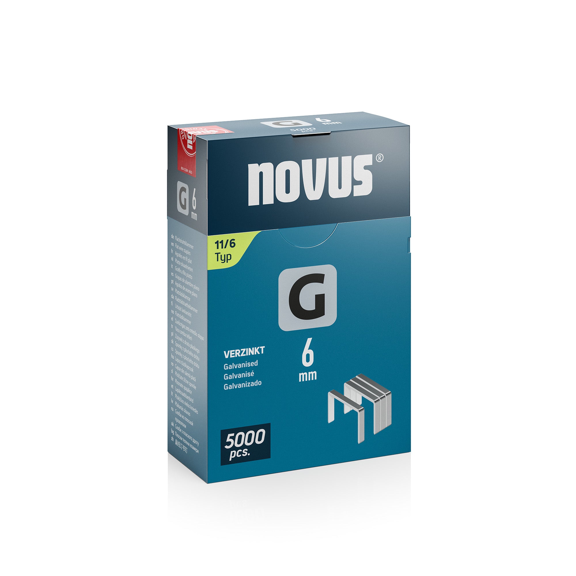 Novus Niet met platte draad G 11/6mm (5.000 stuks)