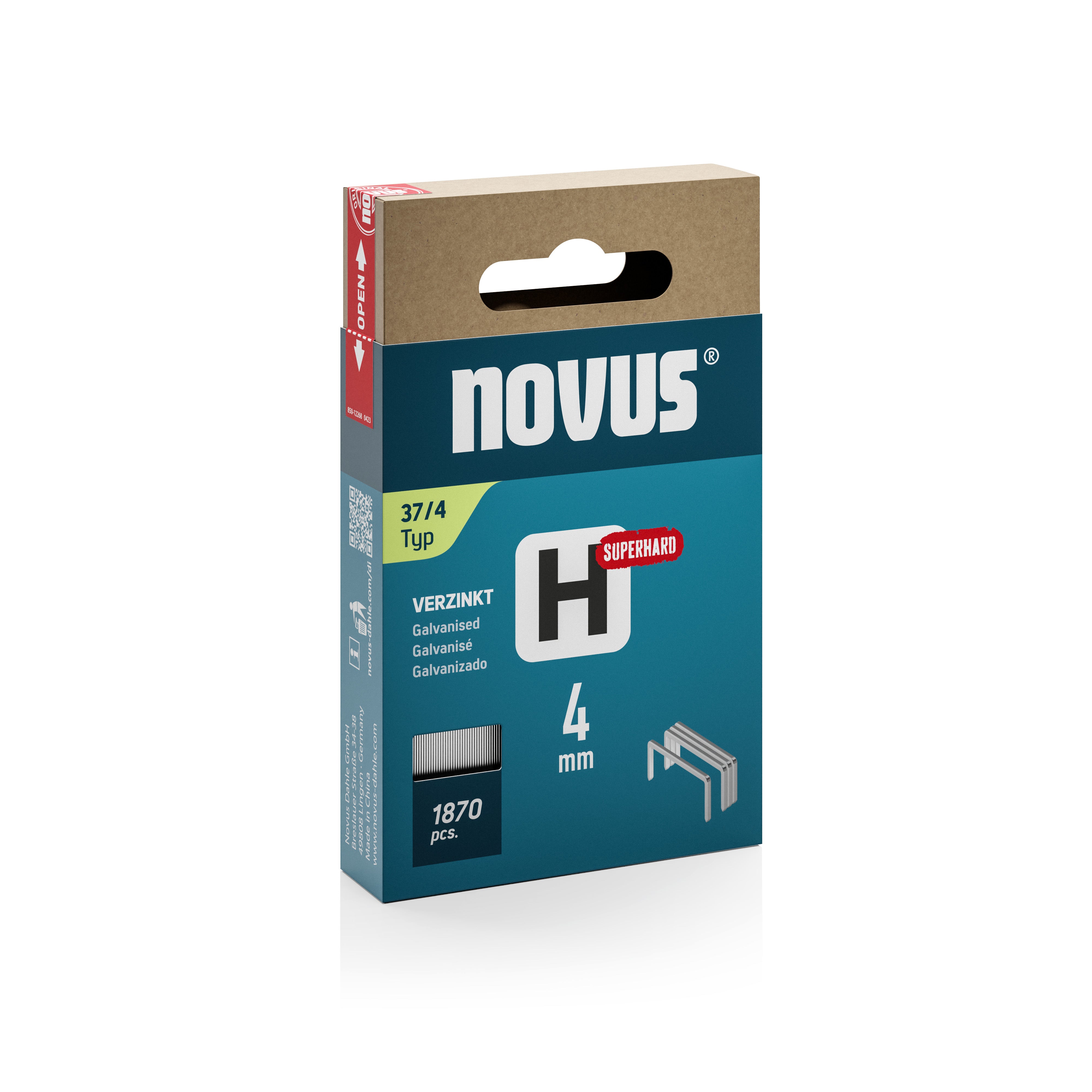 Novus Niet met fijne draad H 37/4mm Superhard (1.870 stuks)