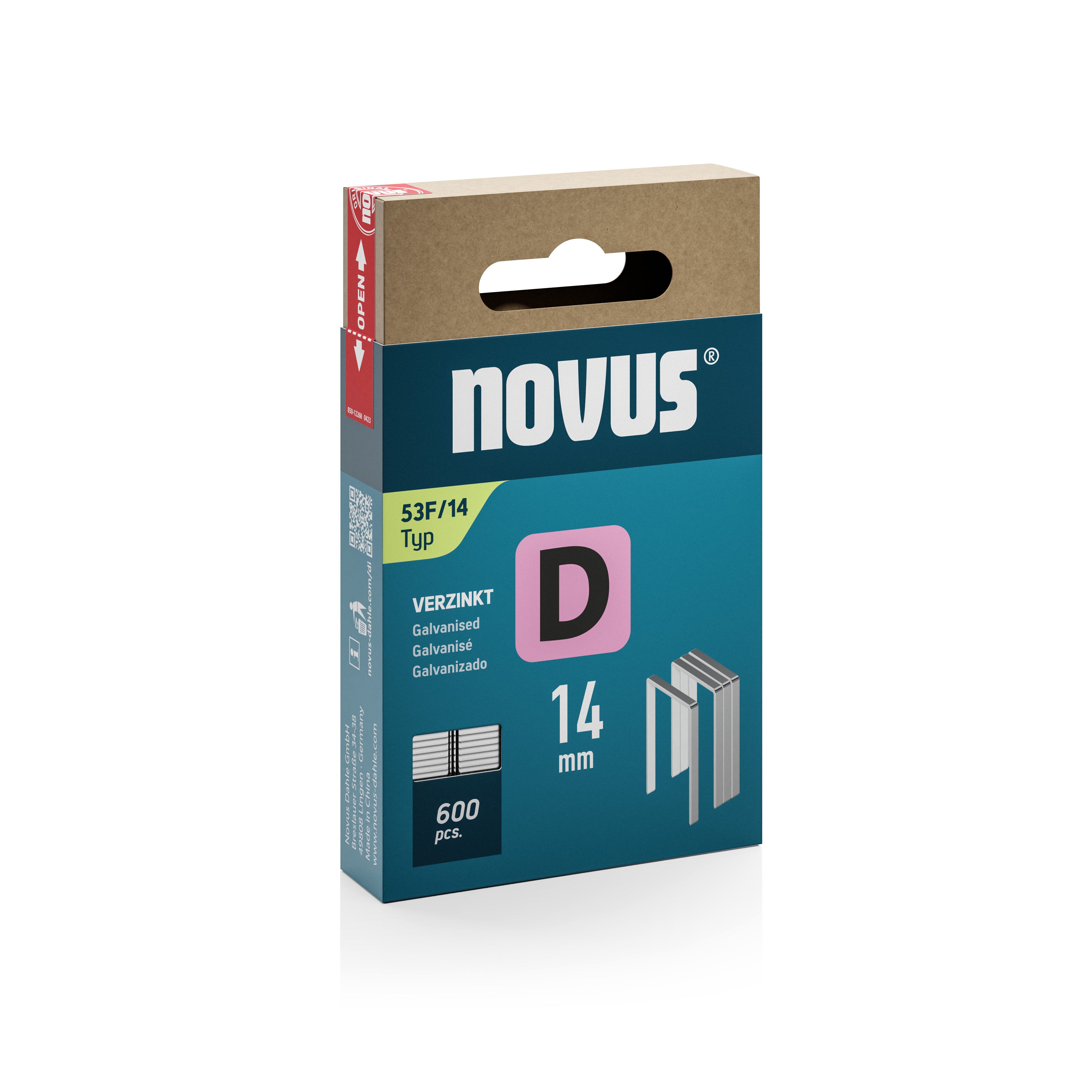 Novus Niet met platte draad D 53F/14mm (600 stuks)