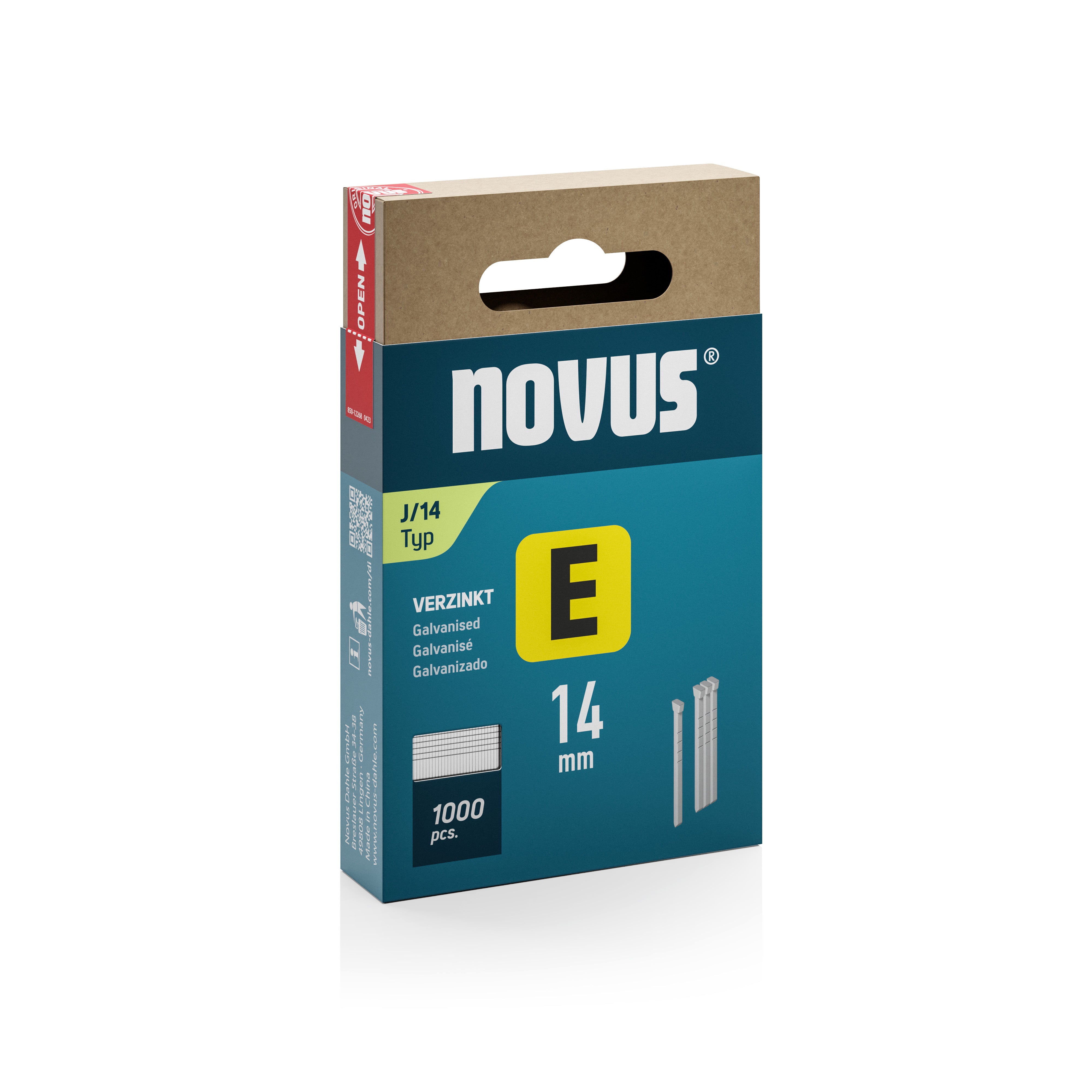 Novus Tacker spijkers E J/14mm (1.000 stuks)