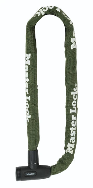MasterLock Kettingslot staal 1,0m nylon hoes - legergroen