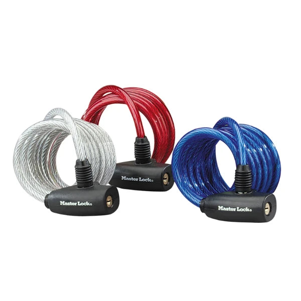 MasterLock Kabelslot met stiftcilinder 1,8m x O8mm kleur (set van 3)