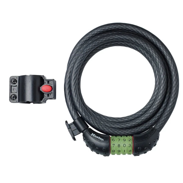 MasterLock Fietsslot met lichtgevend combinatieslot 1,8m x O12mm