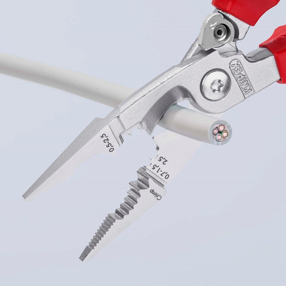 KNIPEX 13 96 200 Elektro installatietang geïsoleerd met meer-componentengrepen, VDE-getest verchroom-4