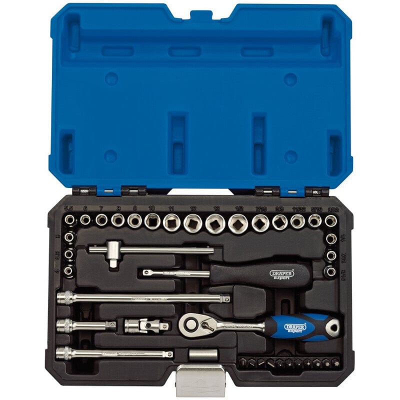 1/4” Doppenset INCH + metrisch, 40dlgDraper ToolsMZS Gereedschap