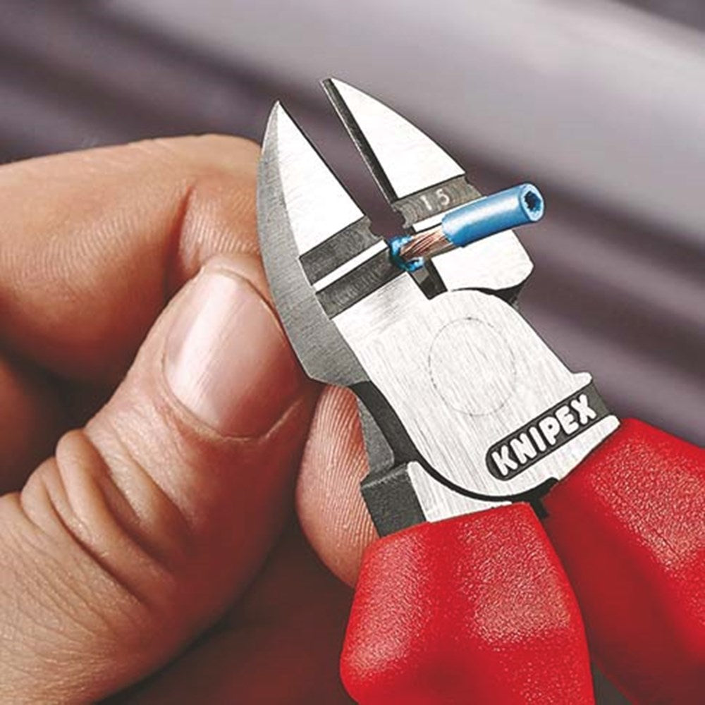 KNIPEX 14 25 160 Afstrip-zijsnijtang met meer-componentengrepen verchroomd 160 mm-3